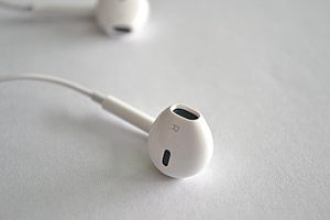 IPhone wired earphones.